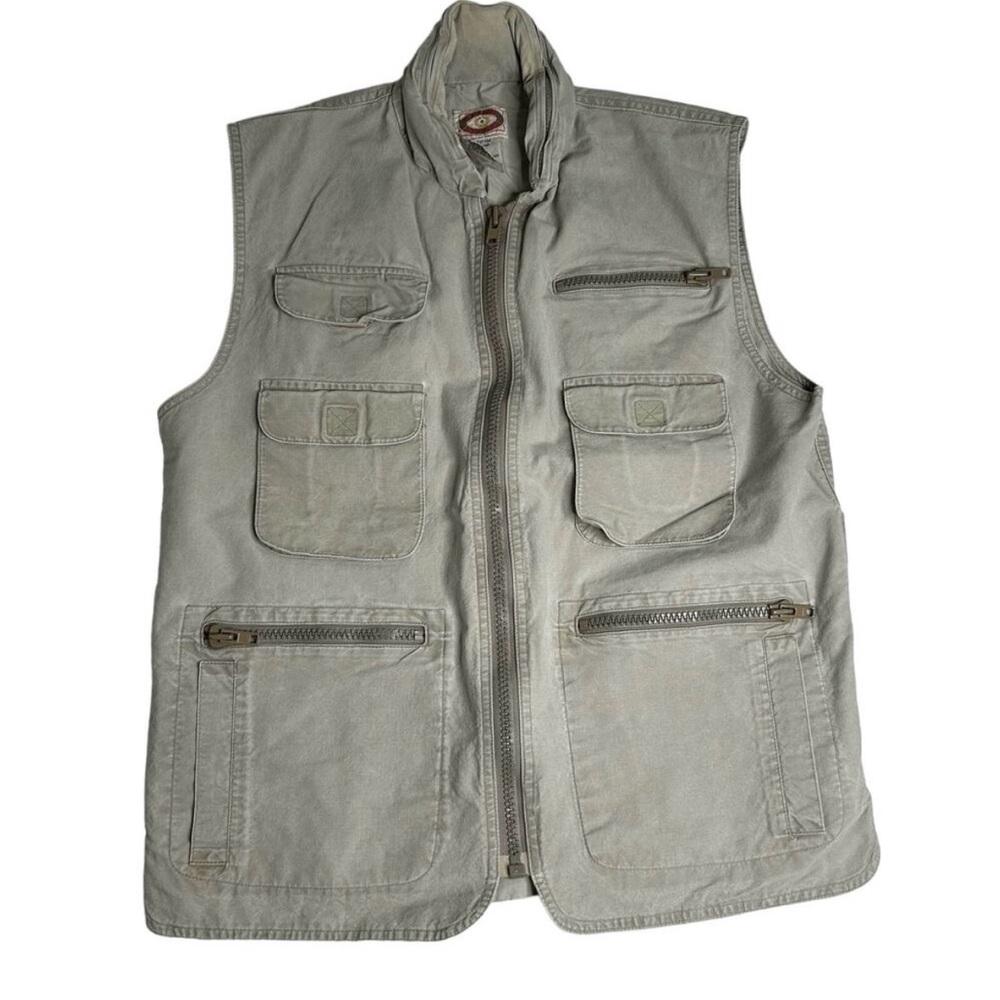 VTG 80s Banana Republic Safari & Travel Green Field Cargo Utility
Vest Mens XL